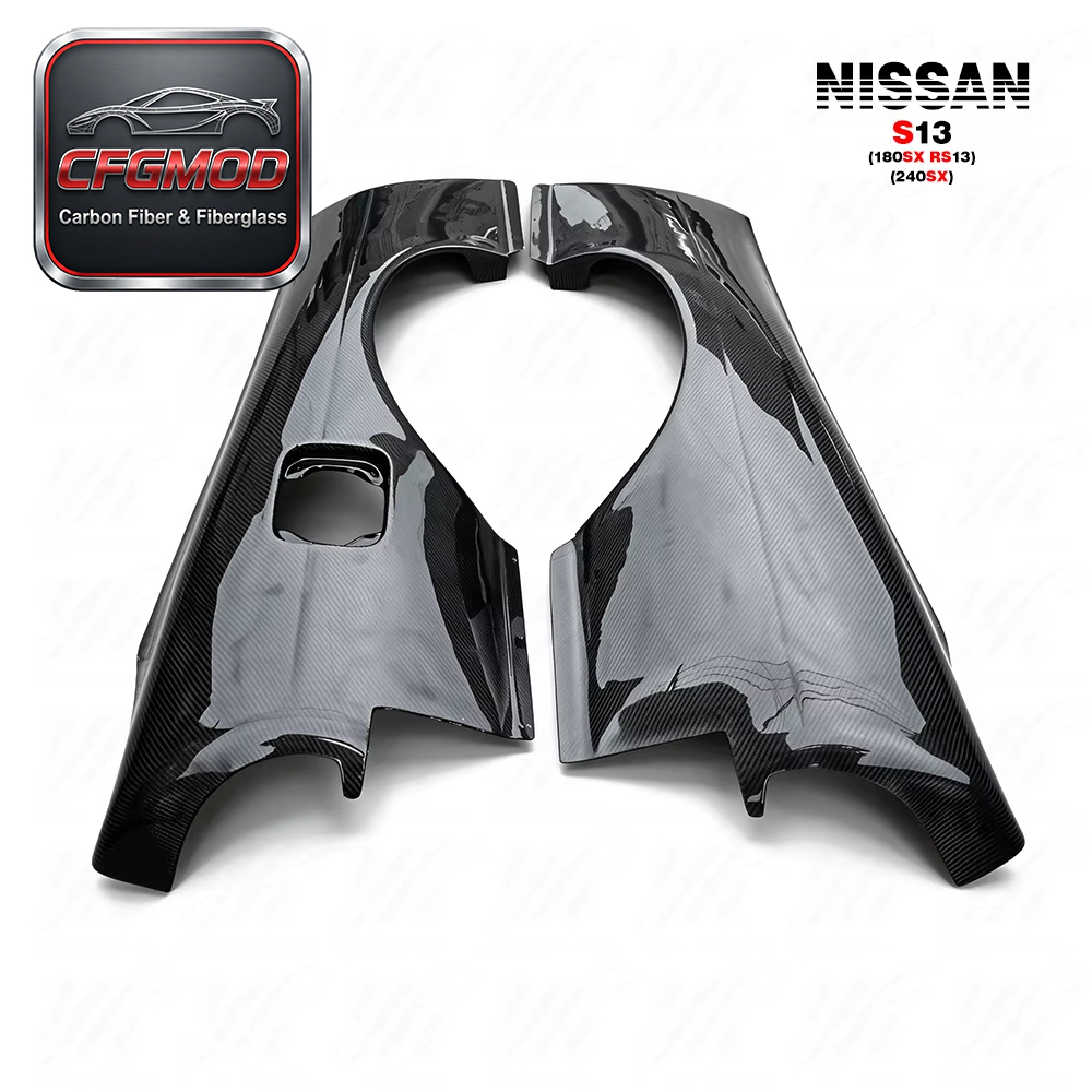 CF Rear Fender (Pair) +50mm for Carbon Fiber 180SX S13 — 3
