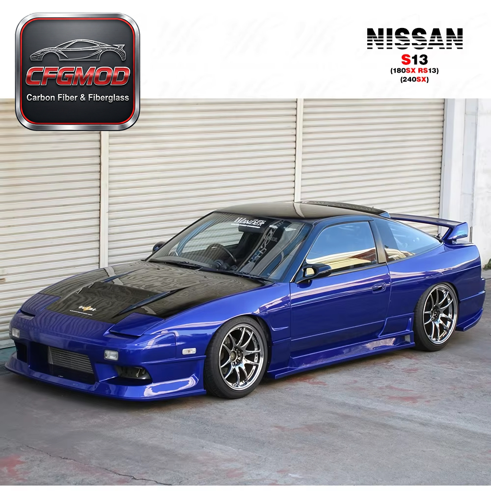 CF Rear Fender (Pair) +50mm for Carbon Fiber 180SX S13 — 5