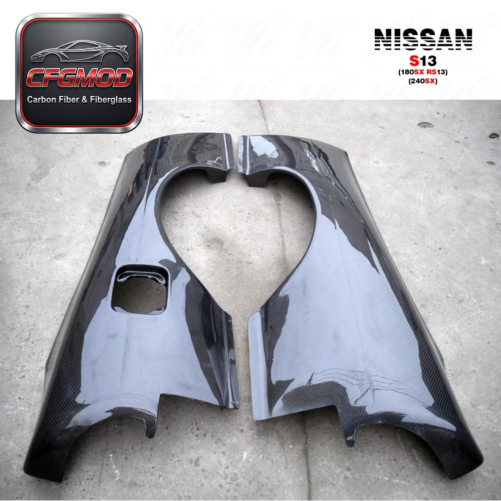 CF Rear Fender (Pair) +50mm for Carbon Fiber 180SX S13 — 10