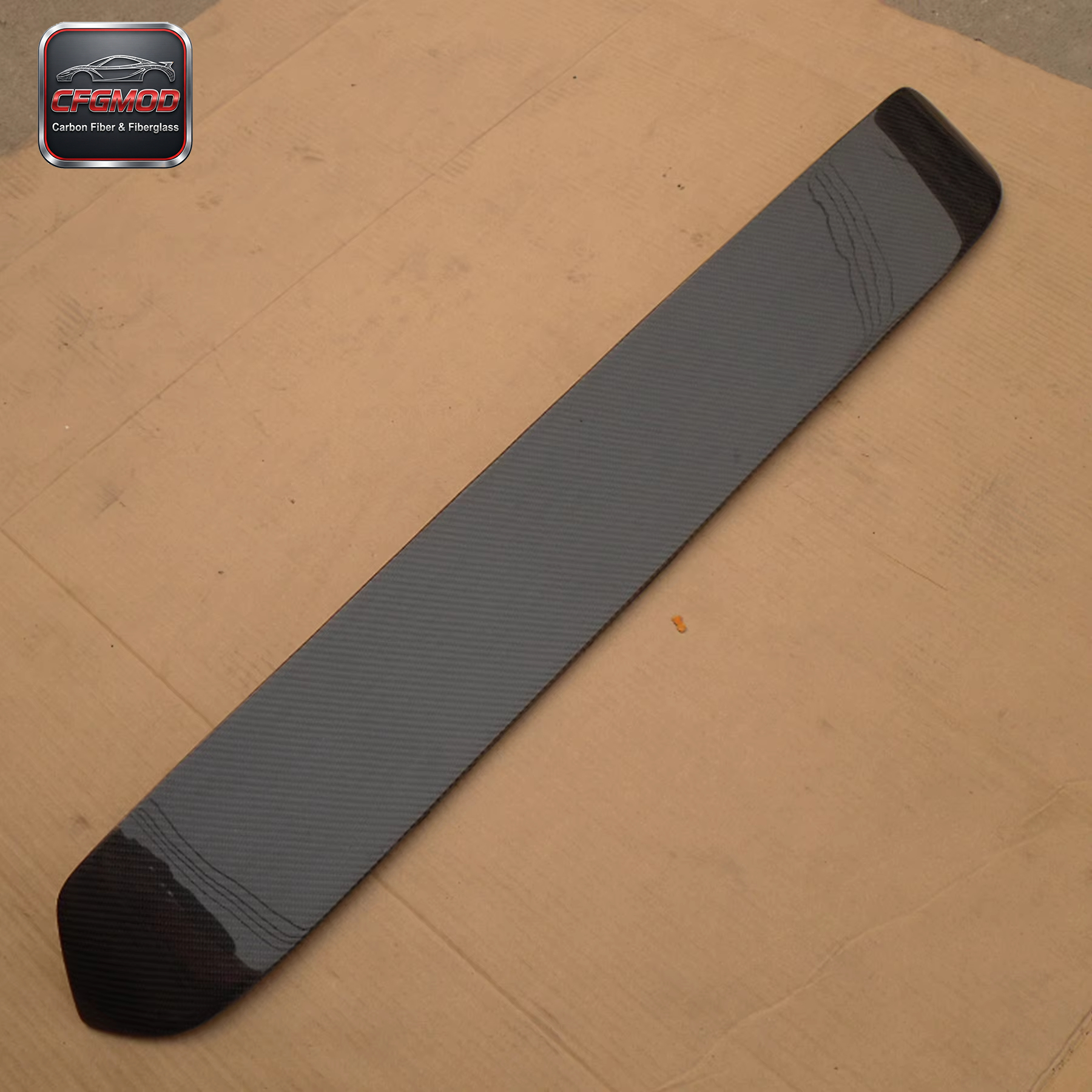 JDM Car Modification for S13 Silvia Dmax Style Single Roof Spoiler Real Carbon Fiber Black 3k Twill Weave High Gloss Finish — 3