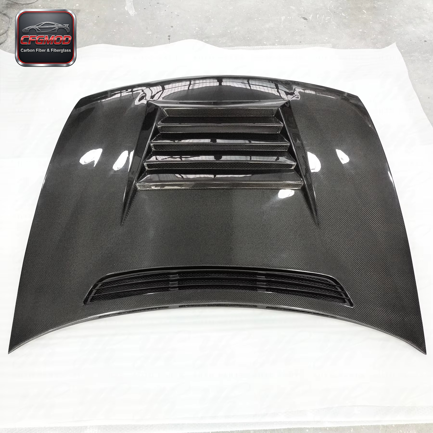 For S14 Early Dmax Carbon Fiber Engine Hood Bonnet — 5