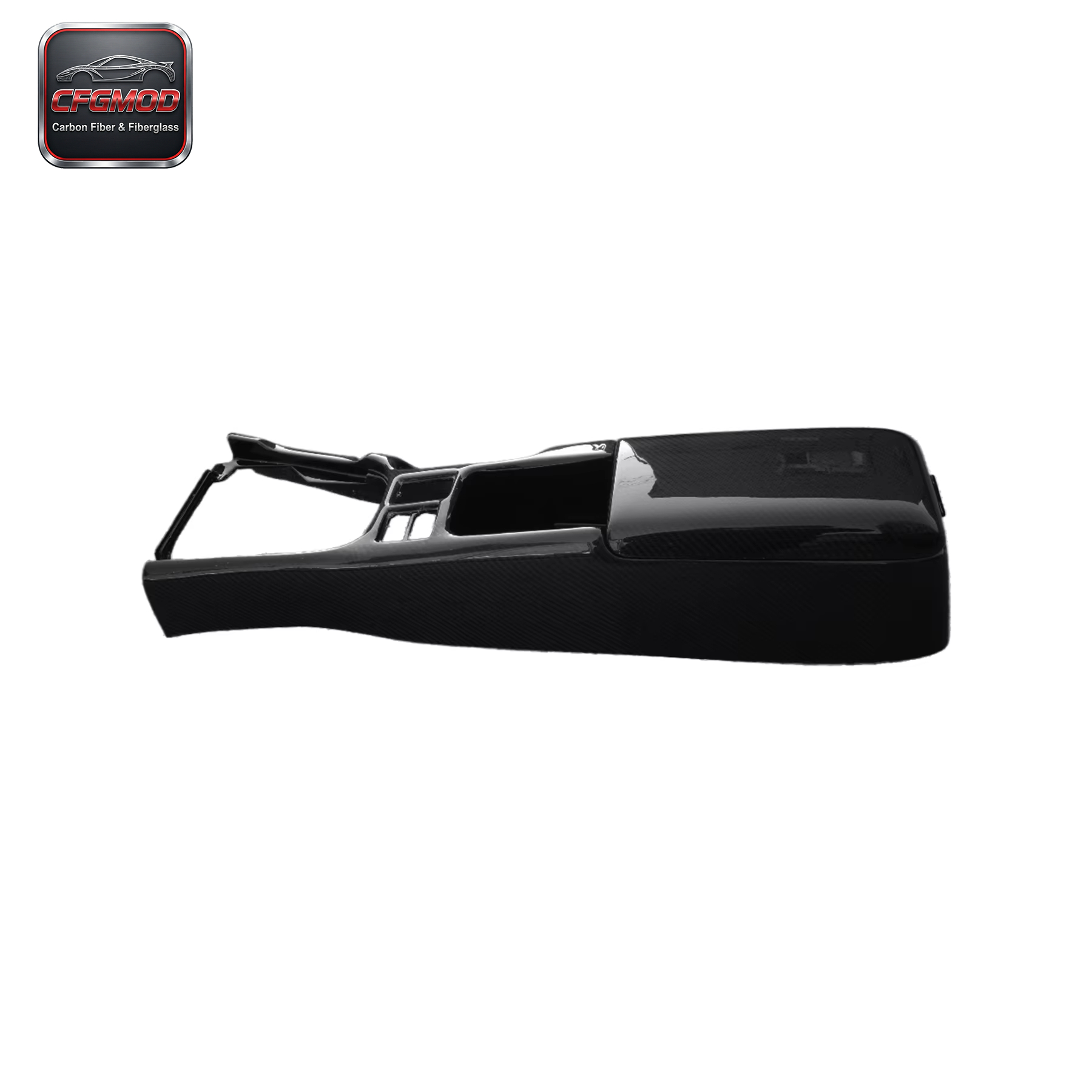 Carbon Fiber RHD Central Console Replacement W/ Armrest Cover for S14/S14A CF — 5
