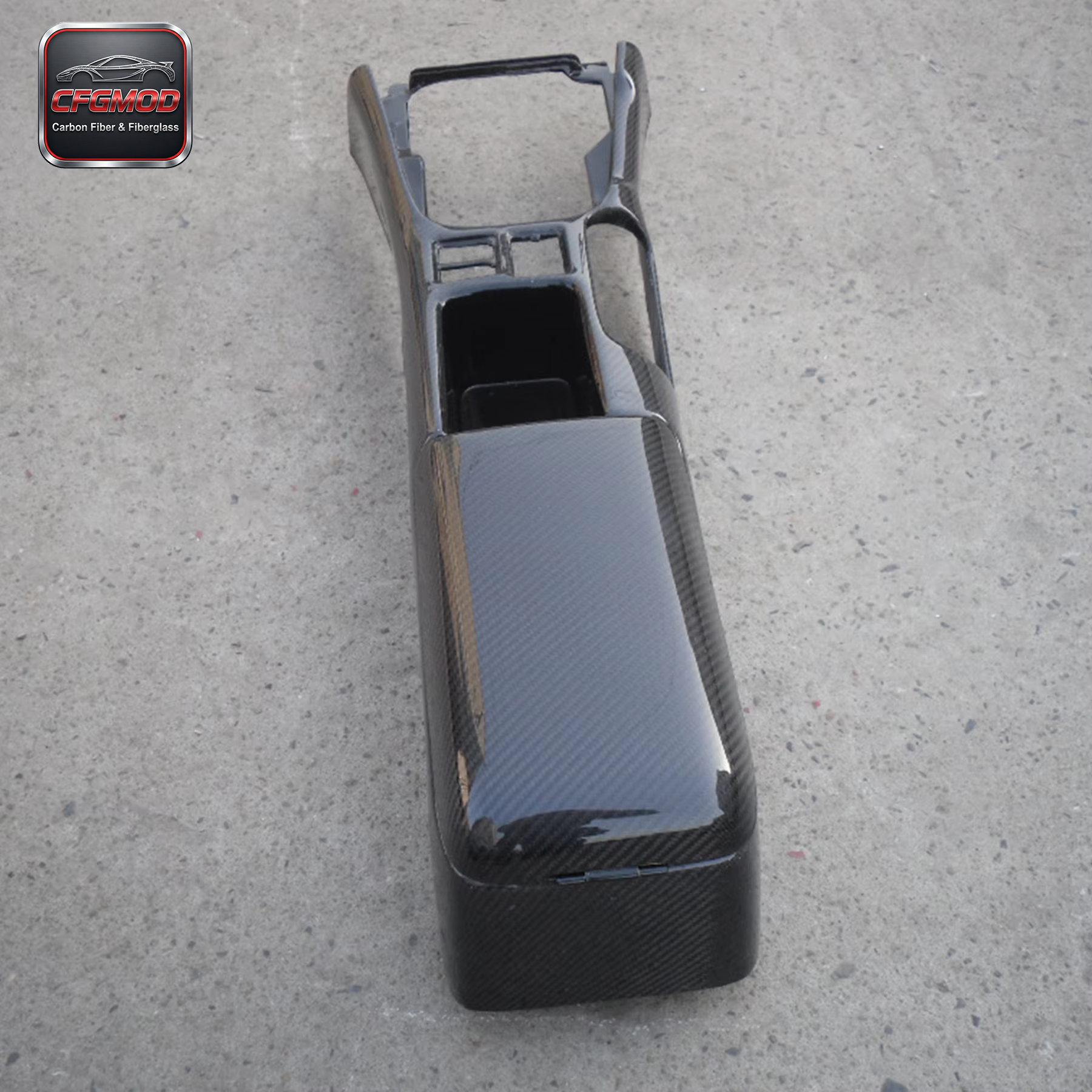 Carbon Fiber RHD Central Console Replacement W/ Armrest Cover for S14/S14A CF — 6