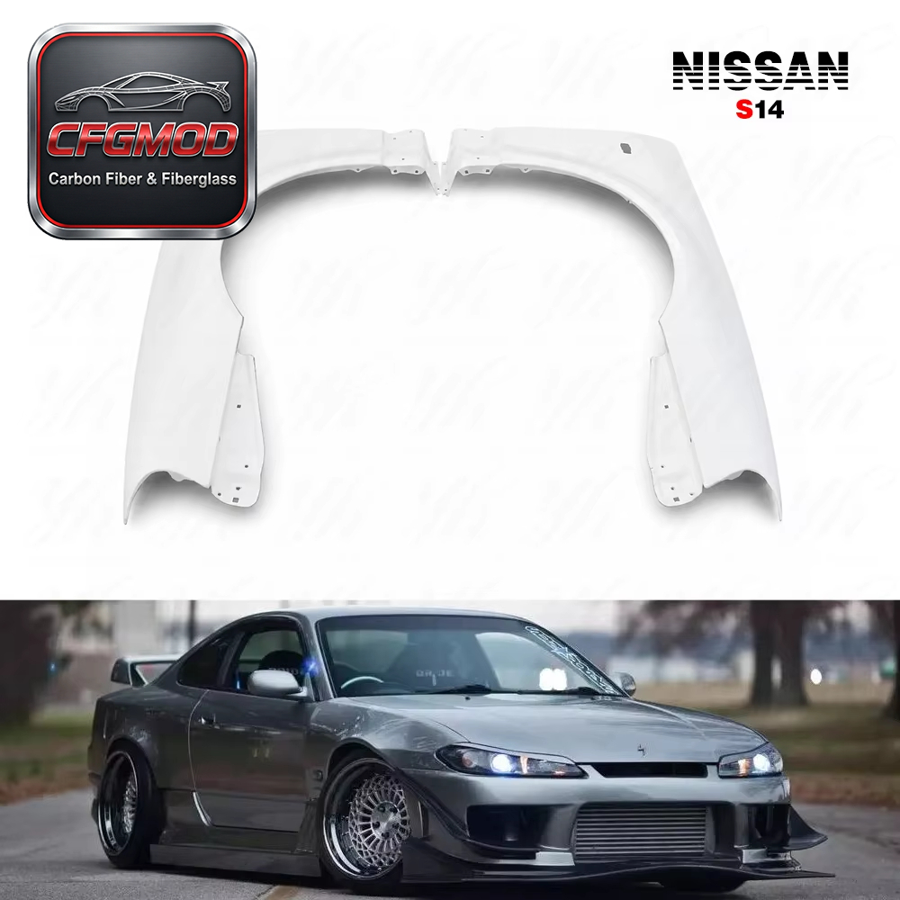 S14.5 Carbon Fiber & Glass Fiber Front Fender Pair (FRP)-Perfect Fitment High Quality Automotive Part — 2