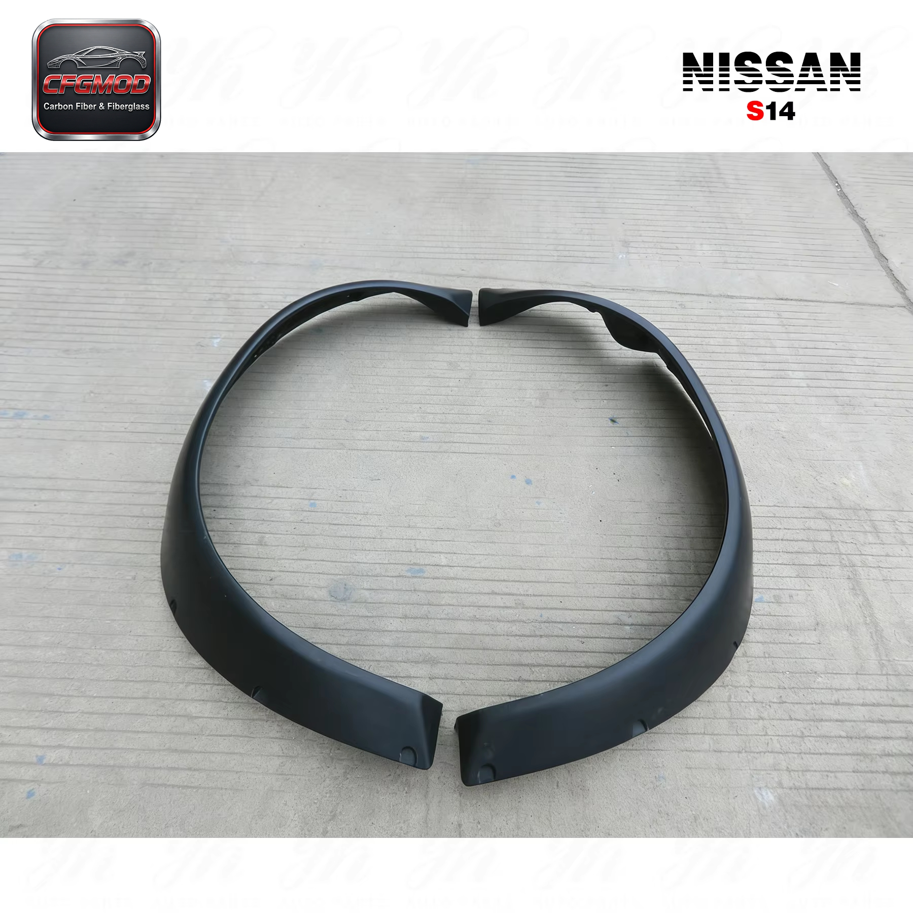 For 1995-1998 S14 Zenki S14A Kouki Rocket Bunny V2 "BOSS" Aero Style Rear Over Fender Flare — 6