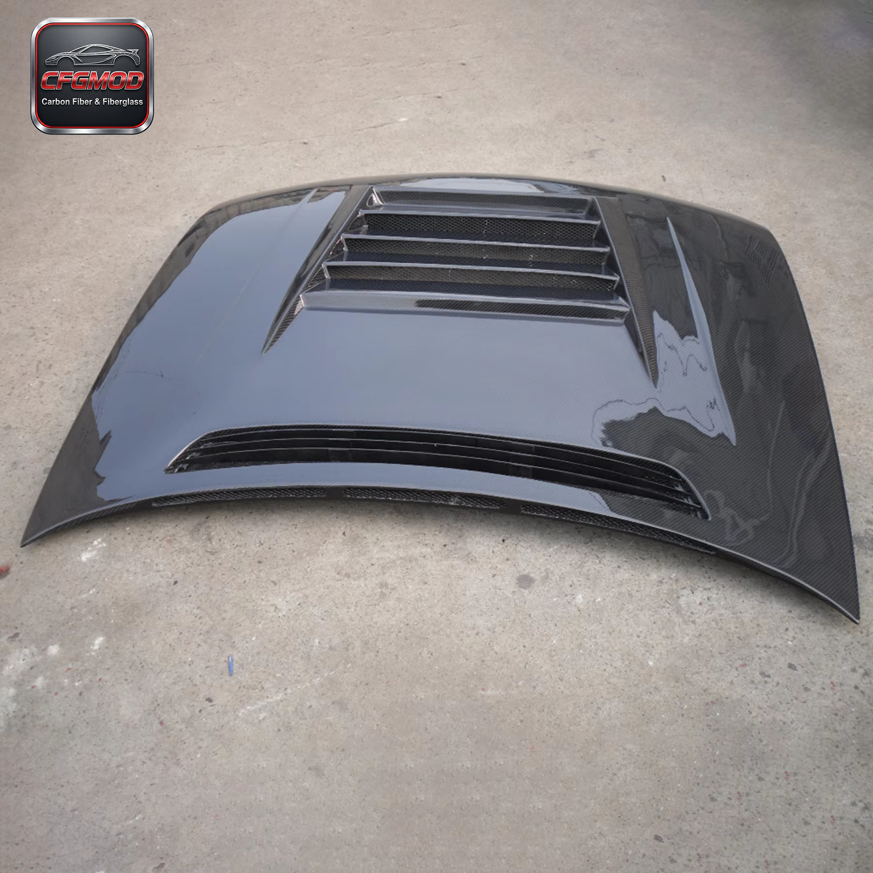 For 200SX S15 Silvia Dmax Style High Gloss 3K Twill Weave Carbon Fiber Bonnet Hood with Original Fitment — 5