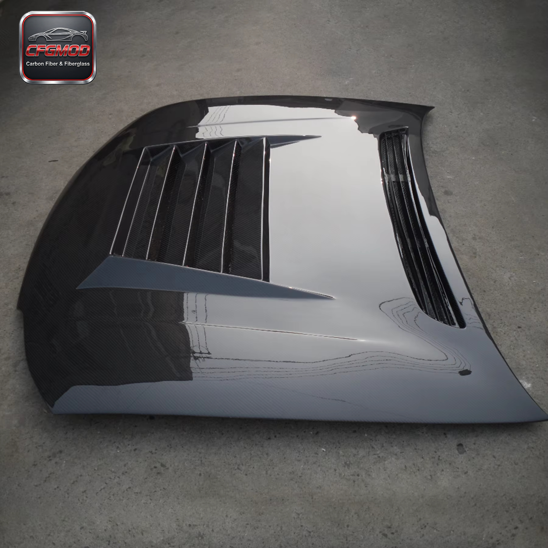 For 200SX S15 Silvia Dmax Style High Gloss 3K Twill Weave Carbon Fiber Bonnet Hood with Original Fitment — 6