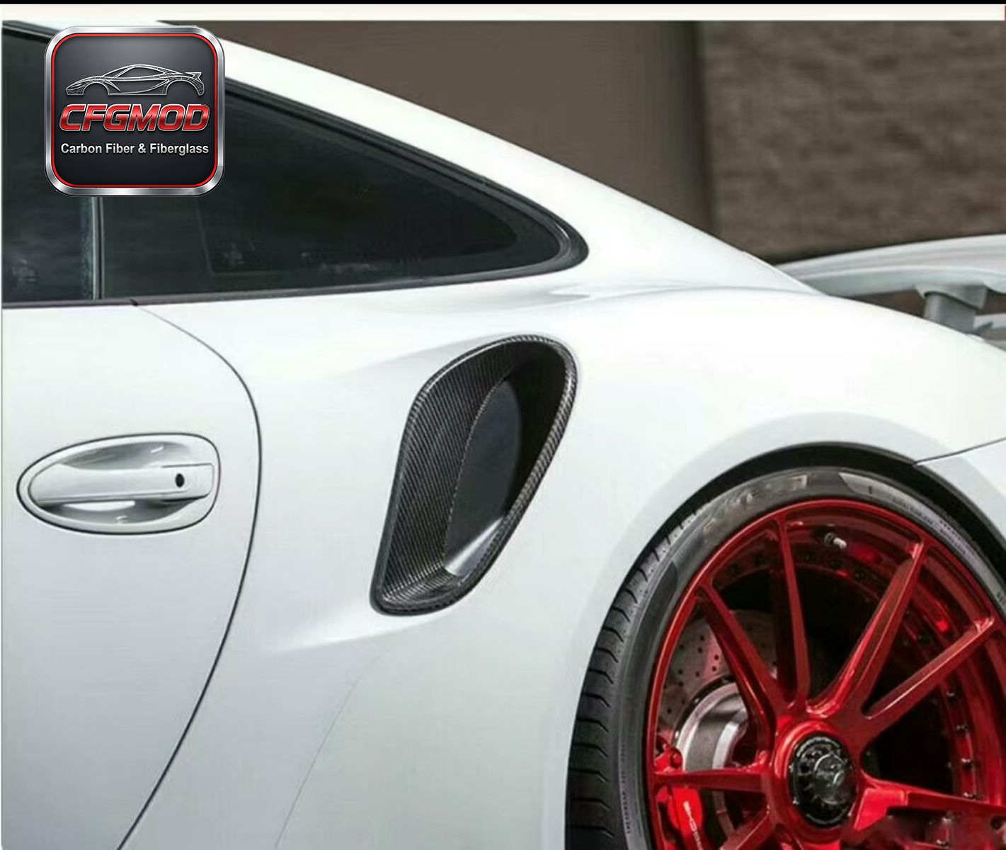 ED Style Carbon Fiber Rear Fender Vents Air Intakes for Porsche 911 991.2 Turbo TurboS Side Quarter Panel Vents Tuning Parts — 3