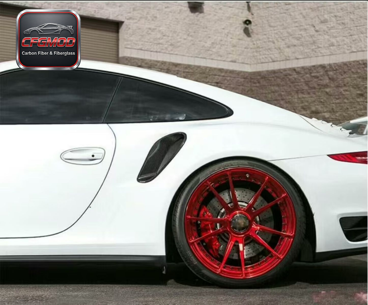ED Style Carbon Fiber Rear Fender Vents Air Intakes for Porsche 911 991.2 Turbo TurboS Side Quarter Panel Vents Tuning Parts — 4