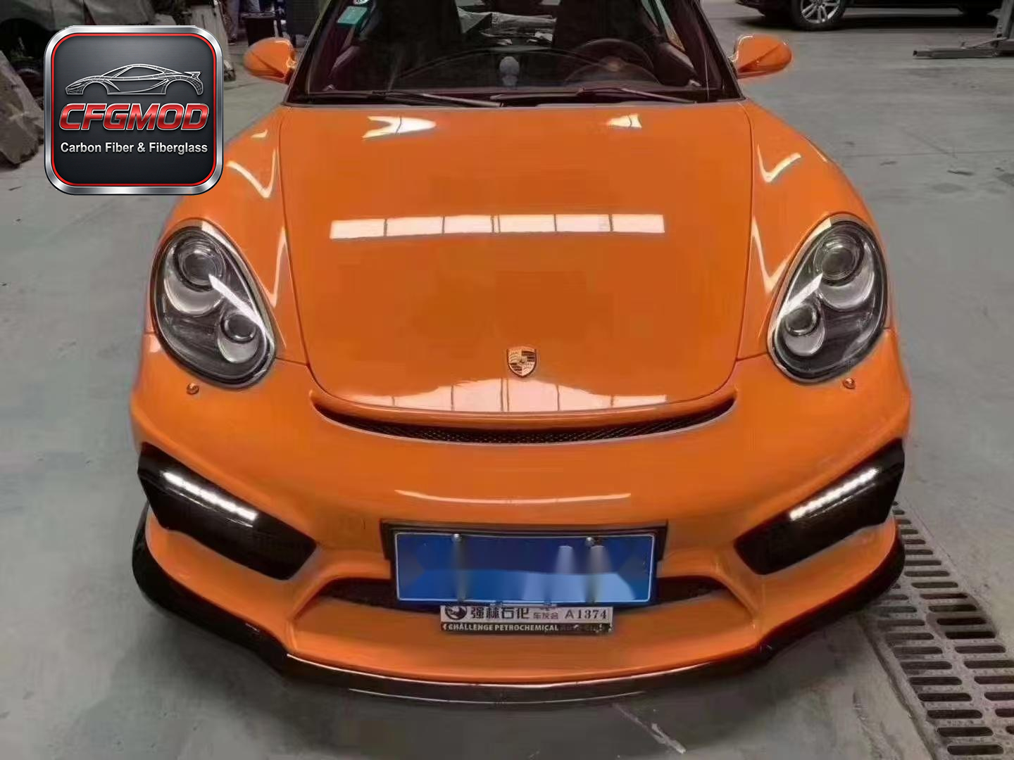 GT4 Style Carbon Fiber and Primer Body Kit Front Bumper Rear Diffuser Wing for Porsche 987 Cayman Boxster Tuning Parts — 3
