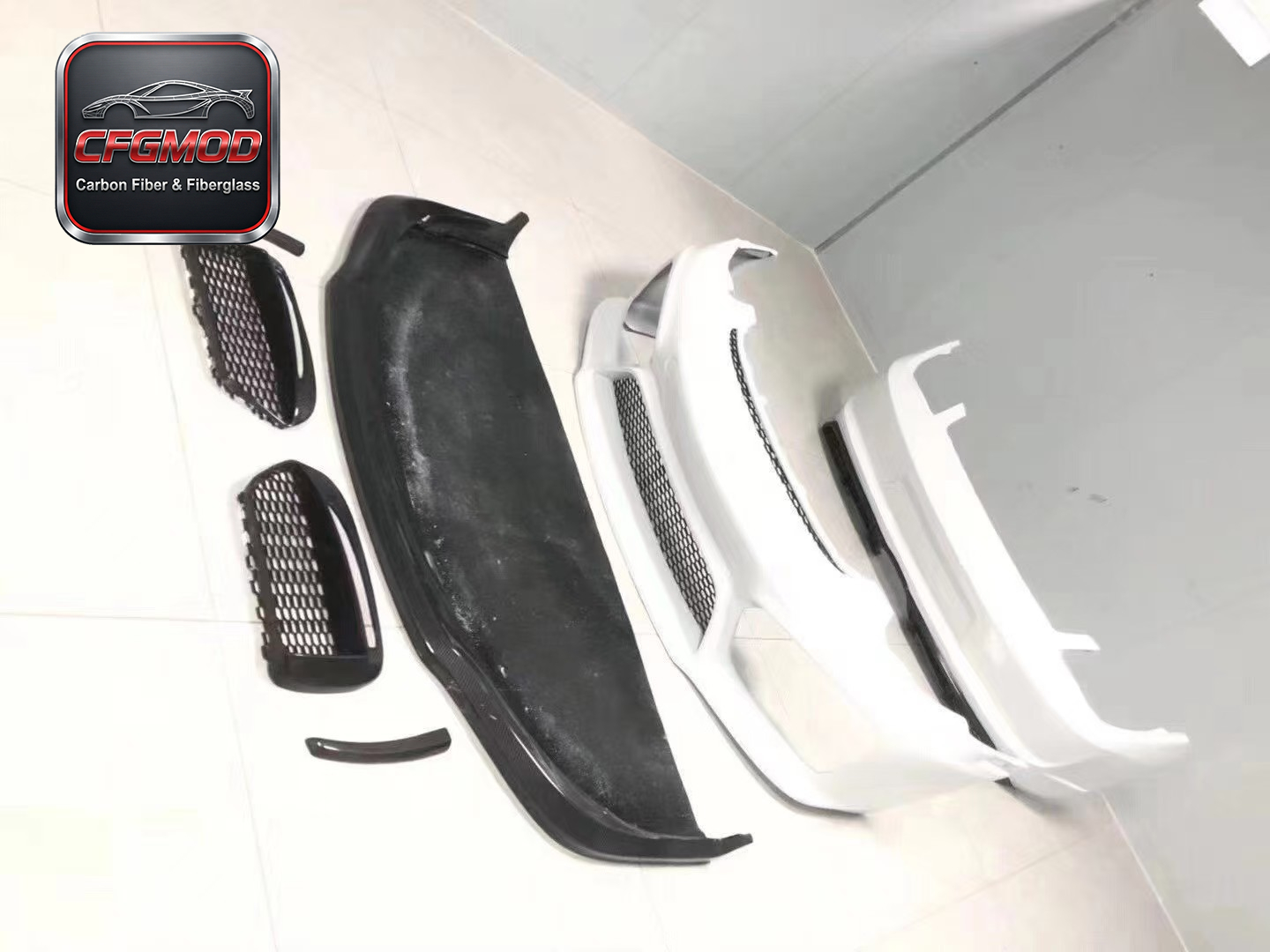 GT4 Style Carbon Fiber and Primer Body Kit Front Bumper Rear Diffuser Wing for Porsche 987 Cayman Boxster Tuning Parts — 7