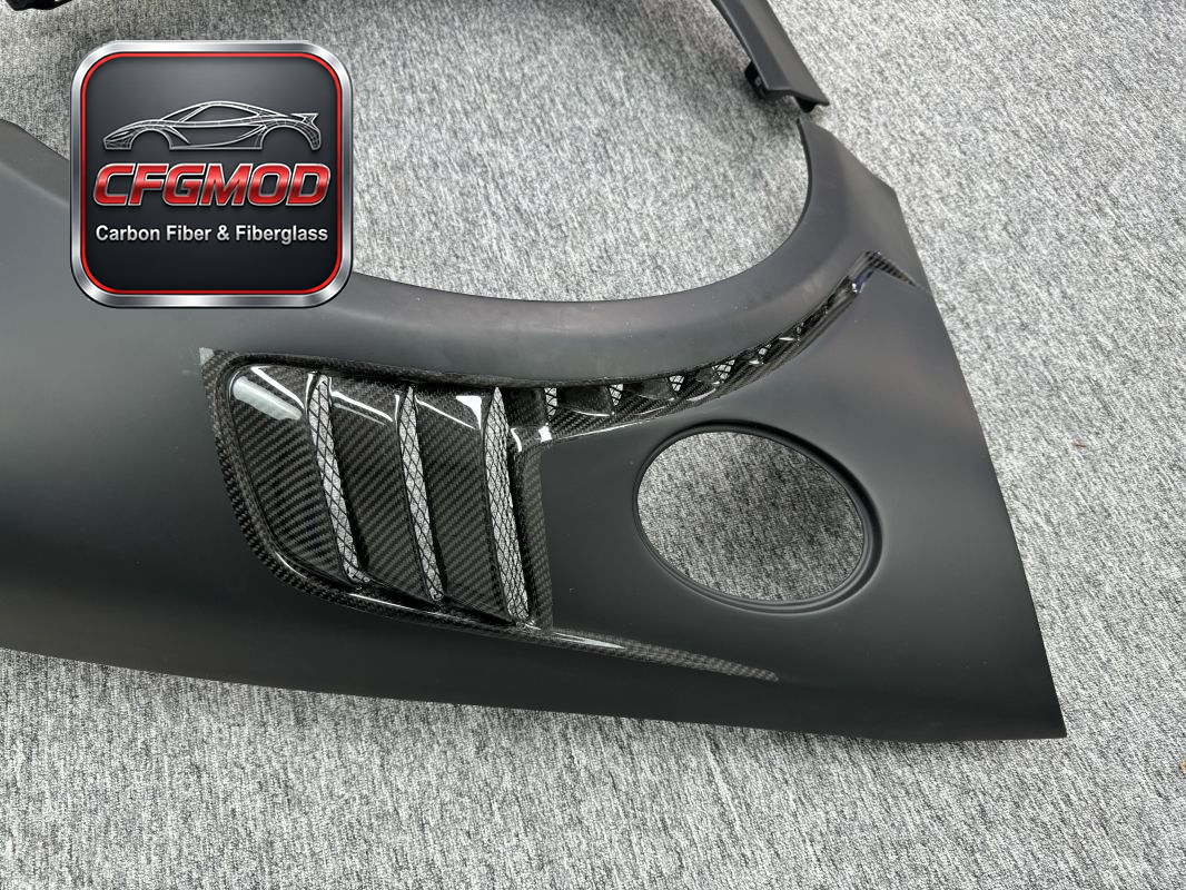 GT4 RS Style Dry Carbon Fiber Front Fenders with Vents for Porsche 718 Boxster Cayman Tuning Parts — 9