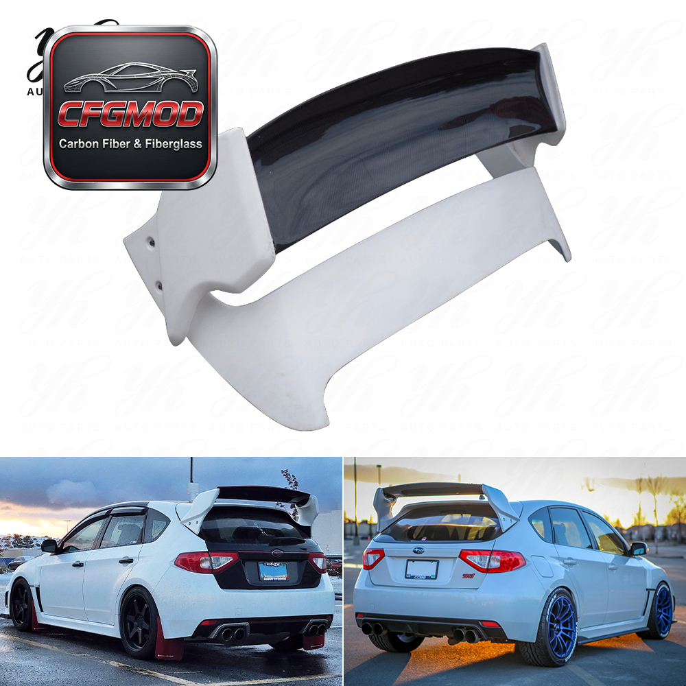 2008-2014 Impreza GRB WRX/STI VRS Style High Quality Black Rear Spoiler No Brake Light — 3