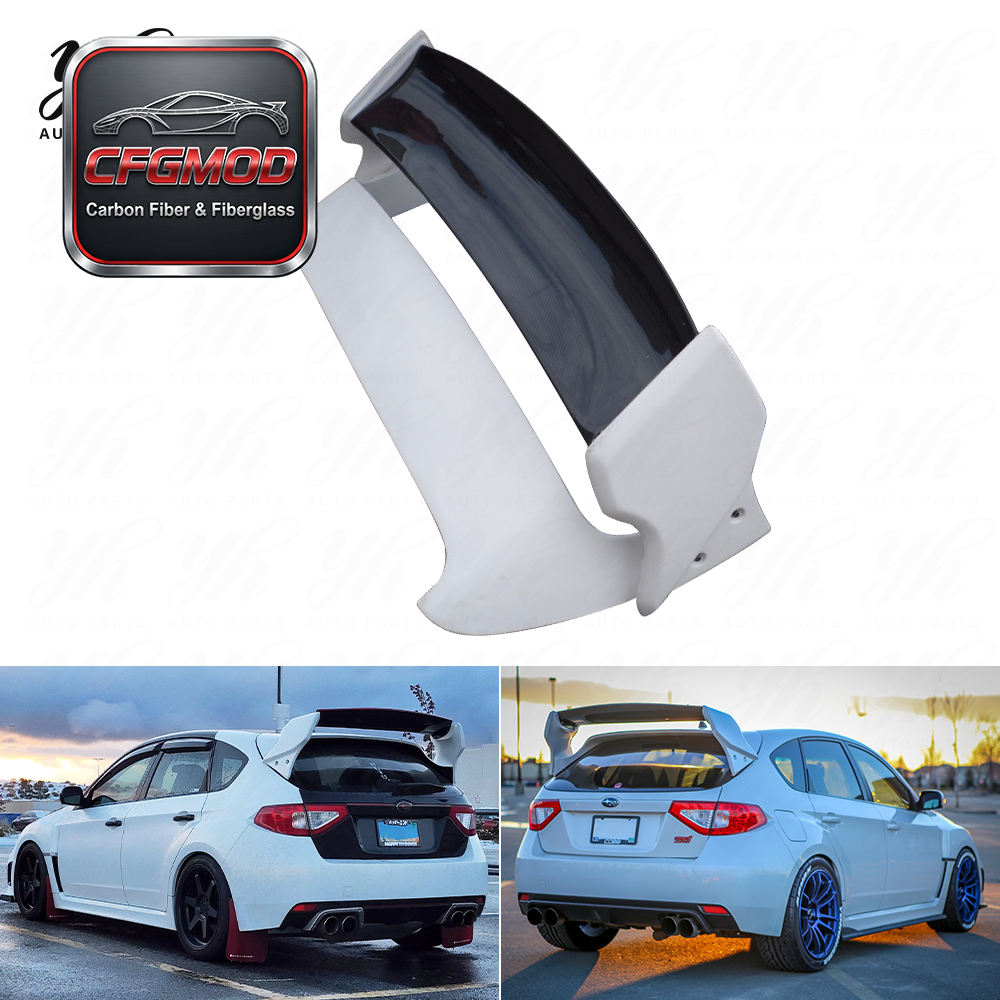 2008-2014 Impreza GRB WRX/STI VRS Style High Quality Black Rear Spoiler No Brake Light — 4