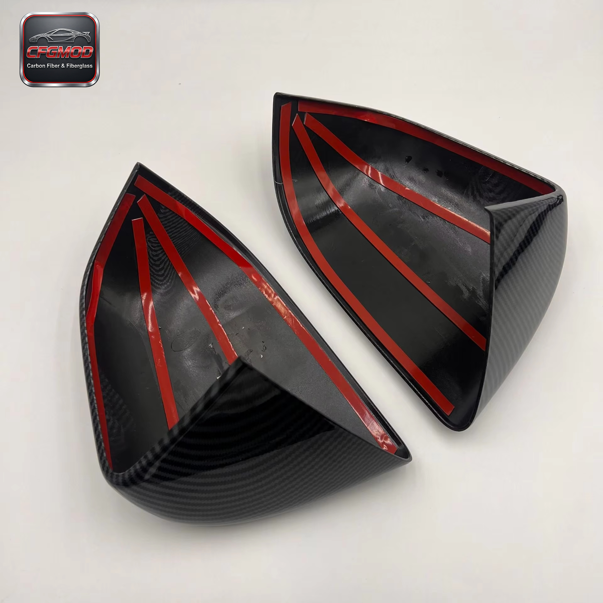 Dry Carbon Fiber Rearview Mirror Cover Cap Overlay Trim for Tesla Model Y — 4