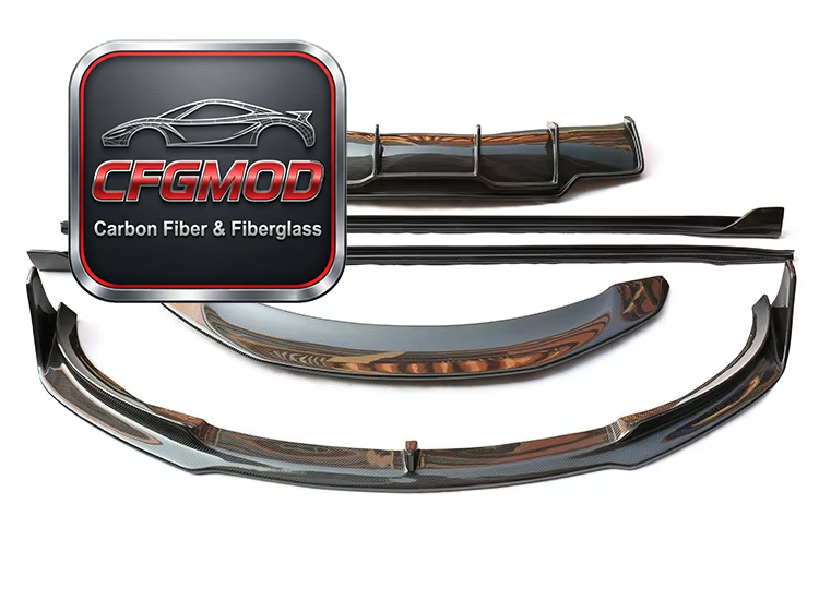 Cross-Border Hot Selling V-Style Real Carbon Fiber Aerodynamic Body Kit for Tesla Model 3 — 1